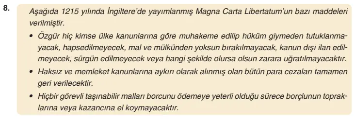 7. Sınıf Sosyal Bilgiler Ders Kitabı Sayfa 242 Cevapları Yıldırım Yayınları