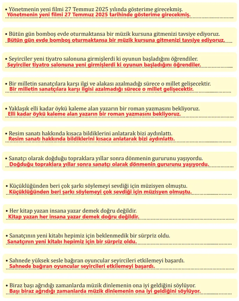 7. Sınıf Türkçe Ders Kitabı Sayfa 240 Cevapları MEB Yayınları