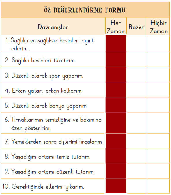 2. Sınıf Hayat Bilgisi Ders Kitabı Sayfa 52 Cevapları Birinci Kitap