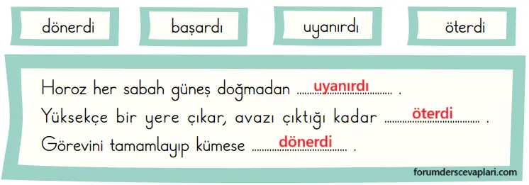 2. Sınıf Türkçe Ders Kitabı Sayfa 43 Cevapları Birinci Kitap2