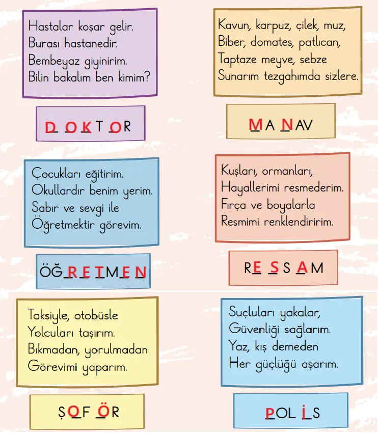 2. Sınıf Türkçe Ders Kitabı Sayfa 71-72-74-75-76-77-78. Cevapları 1. Kitap