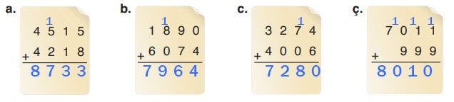 4. Sınıf Matematik Ders Kitabı Sayfa 44-45-46-47-48. Cevapları Fersa Yayınları