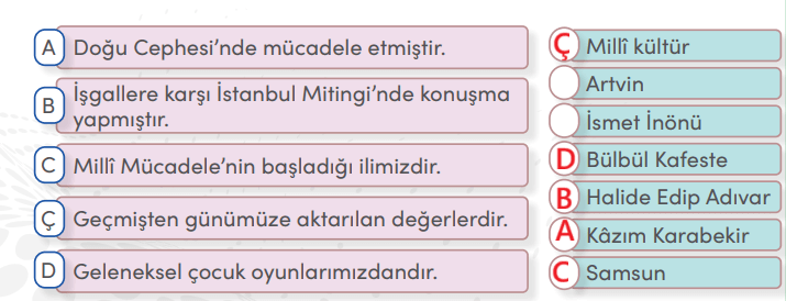 4. Sınıf Sosyal Bilgiler Ders Kitabı Sayfa 60-61. Cevapları MEB Yayınları