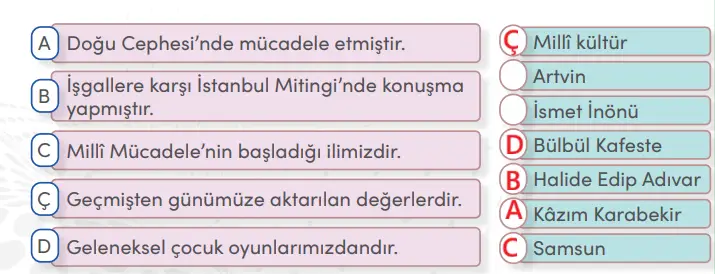 4. Sınıf Sosyal Bilgiler Ders Kitabı Sayfa 60-61. Cevapları MEB Yayınları