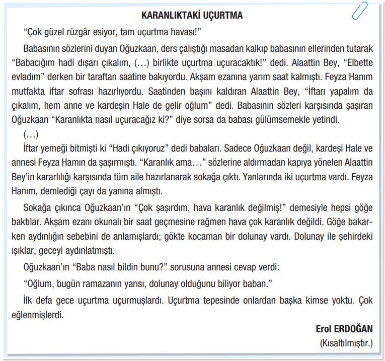 4. Sınıf Türkçe Ders Kitabı Sayfa 41 Cevapları ADA Yayınları