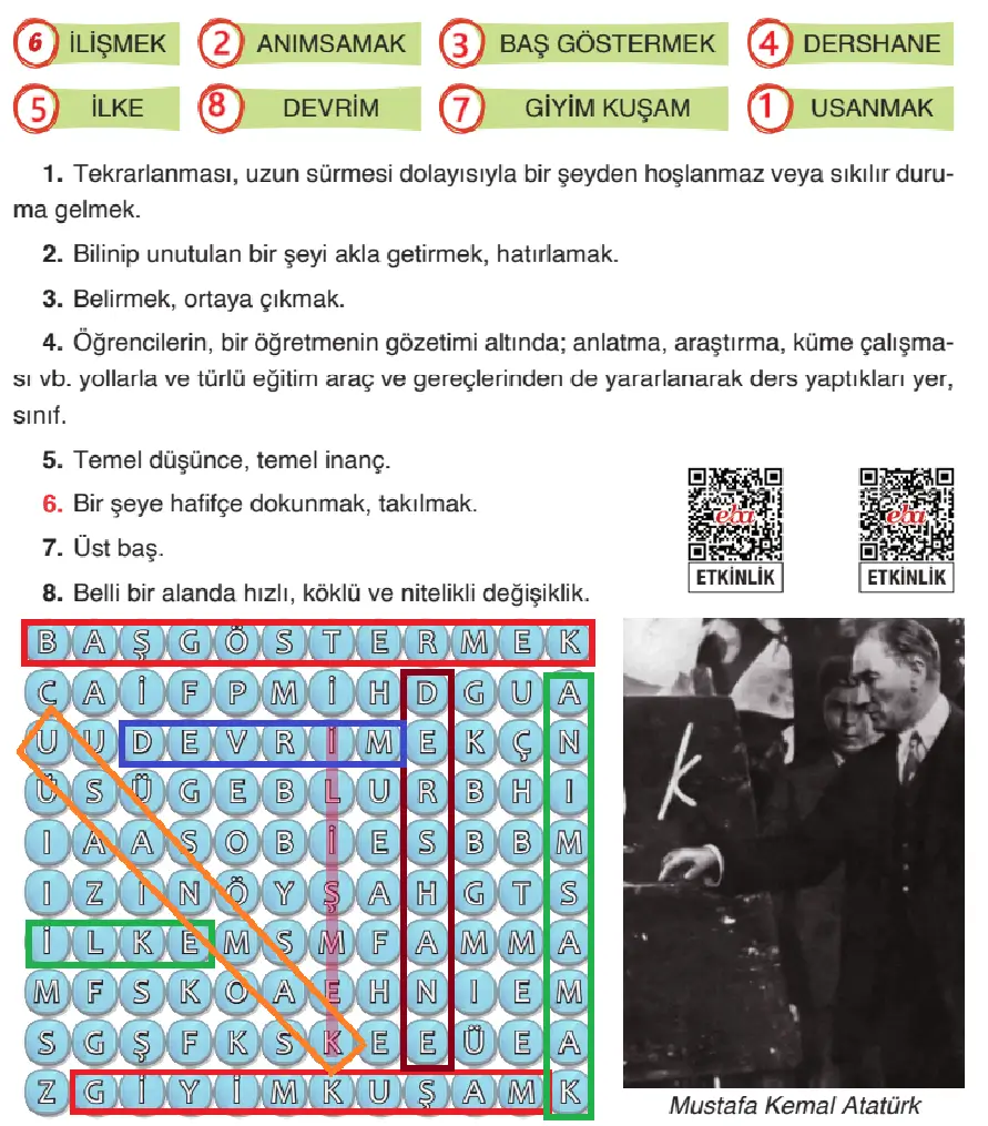 4. Sınıf Türkçe Ders Kitabı Sayfa 46-51-52-53-54. Cevapları ADA Yayınları