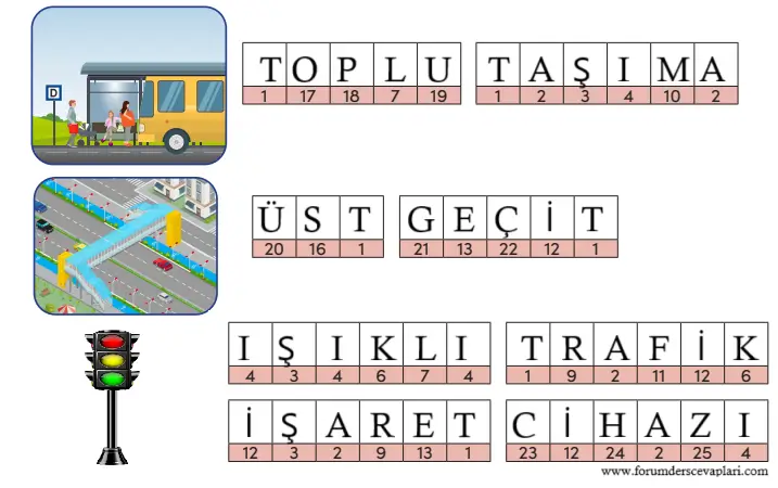 4. Sınıf Trafik Güvenliği Ders Kitabı Sayfa 14 Cevapları