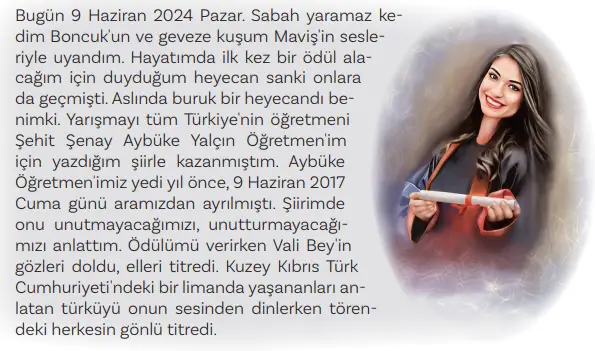5. Sınıf Türkçe Ders Kitabı Sayfa 42-43-44-45 Cevapları 1. Kitap 4 5. Sınıf Türkçe Ders Kitabı Sayfa 45 Cevapları