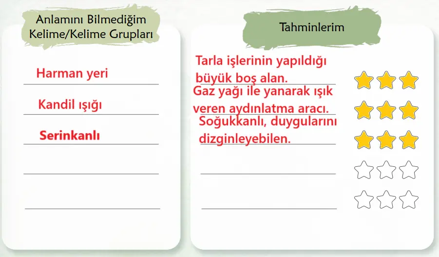 6. Sınıf Türkçe Ders Kitabı Sayfa 24-26-27-28-29 Cevapları 1. Kitap