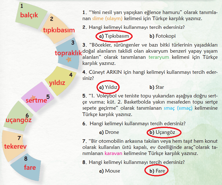 6. Sınıf Türkçe Ders Kitabı Sayfa 31 Cevapları Birinci Kitap