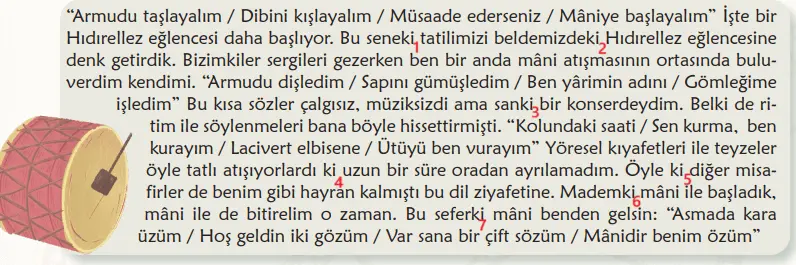 6. Sınıf Türkçe Ders Kitabı Sayfa 54-55-56-57-58. Cevapları 1. Kitap
