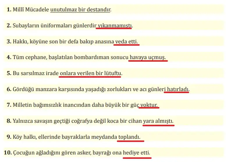 8. Sınıf Türkçe Ders Kitabı Sayfa 41 Cevapları MEB Yayınları