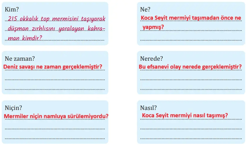 8. Sınıf Türkçe Ders Kitabı Sayfa 42-44-45-46. Cevapları MEB Yayınları