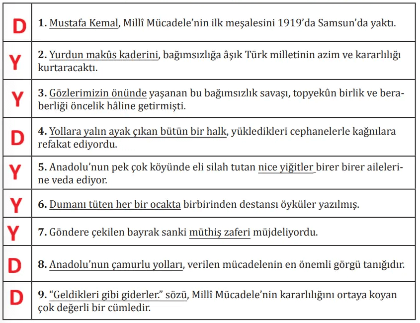 8. Sınıf Türkçe Ders Kitabı Sayfa 46 Cevapları MEB Yayınları