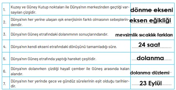 8. Sınıf Fen Bilimleri Ders Kitabı Sayfa 45 Cevapları
