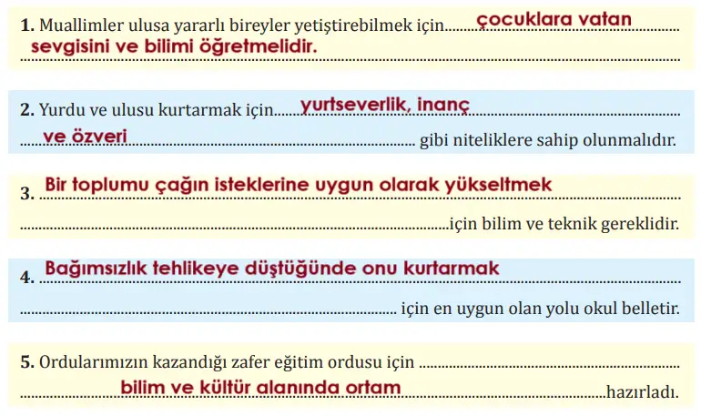 8. Sınıf Türkçe Ders Kitabı Sayfa 53-54-55-56. Cevapları MEB Yayınları