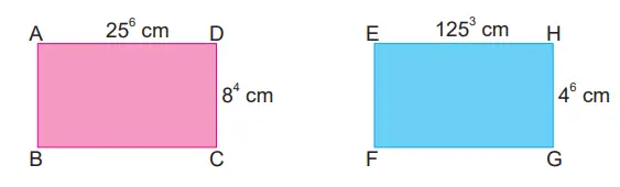 dikdörtgensel bölgelerin alanları oranı