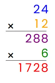 12 × 24 = 288