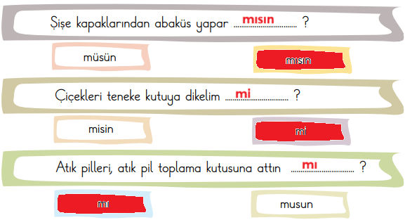 2. Sınıf Türkçe Ders Kitabı Sayfa 110 Cevapları
