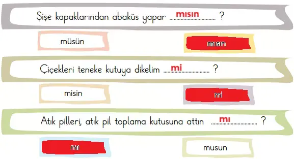 2. Sınıf Türkçe Ders Kitabı Sayfa 110 Cevapları