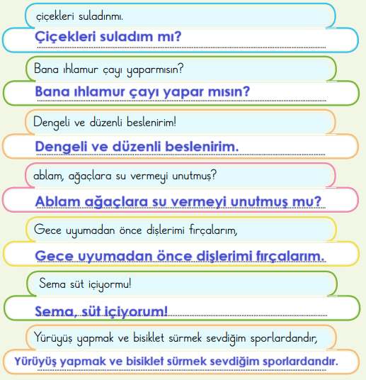 2. Sınıf Türkçe Ders Kitabı Sayfa 130-131. Cevapları 1. Kitap