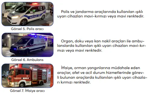 4. Sınıf Trafik Güvenliği Ders Kitabı Sayfa 31-32. Cevapları MEB Yayınları