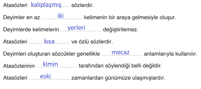 4. Sınıf Türkçe Ders Kitabı Sayfa 112 Cevapları