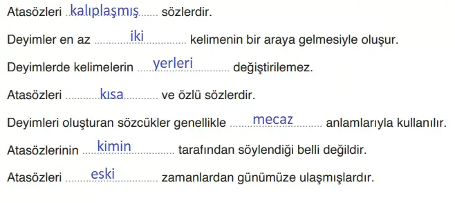 4. Sınıf Türkçe Ders Kitabı Sayfa 112 Cevapları