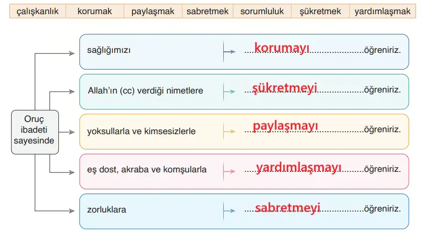 6. Sınıf Din Kültürü Ders Kitabı Sayfa 55-56-57-58-59-60. Cevapları MEB Yayınları