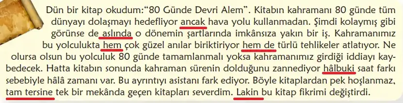 6. Sınıf Türkçe Ders Kitabı Sayfa 150 Cevapları Birinci Kitap