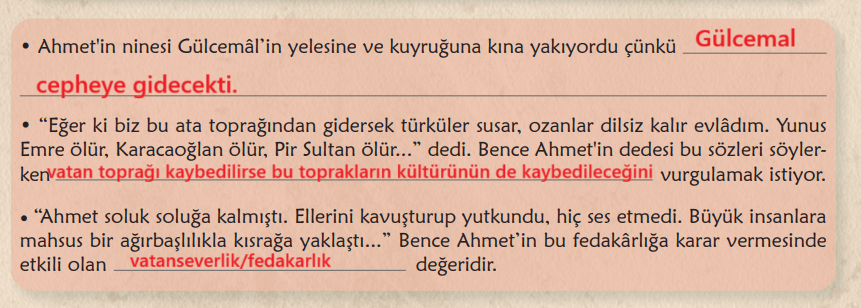 6. Sınıf Türkçe Ders Kitabı Sayfa 73 Cevapları Birinci Kitap