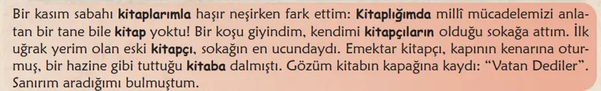 6. Sınıf Türkçe Ders Kitabı Sayfa 76 Cevapları Birinci Kitap