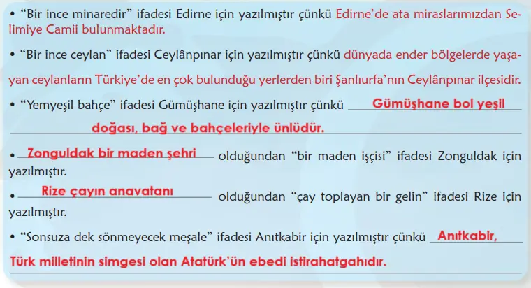 6. Sınıf Türkçe Ders Kitabı Sayfa 82 Cevapları