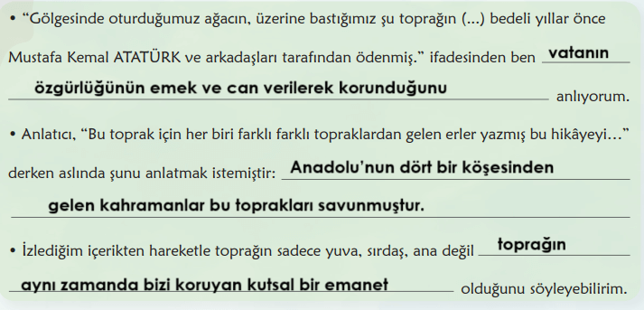 6. Sınıf Türkçe Ders Kitabı Sayfa 85 Cevapları Birinci Kitap