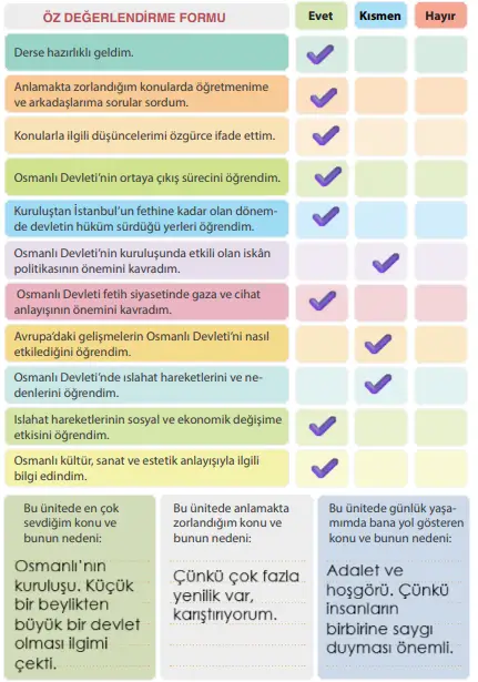 7. Sınıf Sosyal Bilgiler Ders Kitabı Sayfa 104 Cevapları