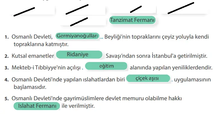 7. Sınıf Sosyal Bilgiler Ders Kitabı Sayfa 105-106-107-108-109. Cevapları MEB Yayınları