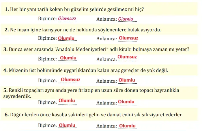8. Sınıf Türkçe Ders Kitabı Sayfa 99 Cevapları MEB Yayınları1