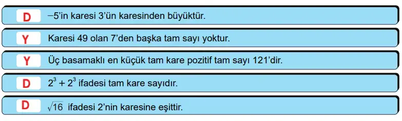 8. Sınıf Matematik Ders Kitabı Sayfa 61 Cevapları