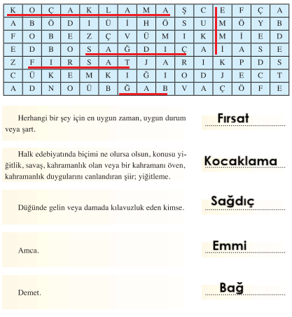 8. Sınıf Türkçe Ders Kitabı Sayfa 98-100-101-102. Cevapları Hecce Yayıncılık