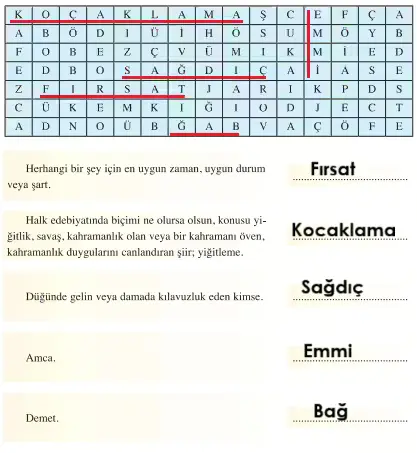 8. Sınıf Türkçe Ders Kitabı Sayfa 98-100-101-102. Cevapları Hecce Yayıncılık