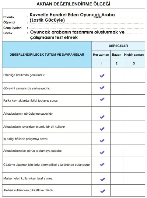 4. Sınıf Fen Bilimleri Ders Kitabı Sayfa 109 Cevapları