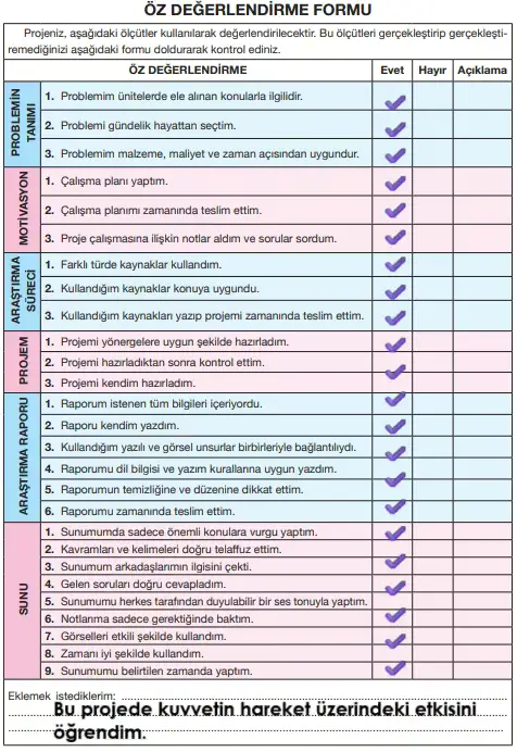 4. Sınıf Fen Bilimleri Ders Kitabı Sayfa 109 Cevapları