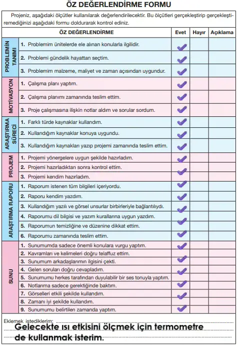 4. Sınıf Fen Bilimleri Ders Kitabı Sayfa 157-158. Cevapları Pasifik Yayınları