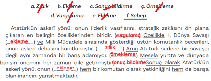 geçiş ve bağlantı ifadeleri