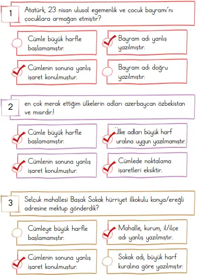 2. Sınıf Türkçe Ders Kitabı Sayfa 175 Cevapları