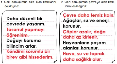 3. Sınıf Hayat Bilgisi Ders Kitabı Sayfa 204 Cevapları