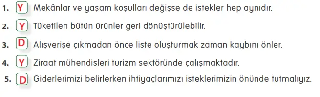 4. Sınıf Sosyal Bilgiler Ders Kitabı Sayfa 140 Cevapları MEB Yayınları