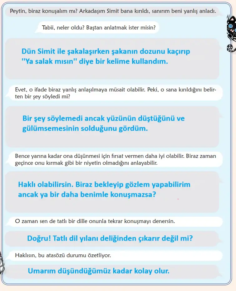 6. Sınıf Türkçe Ders Kitabı Sayfa 44 Cevapları İkinci Kitap