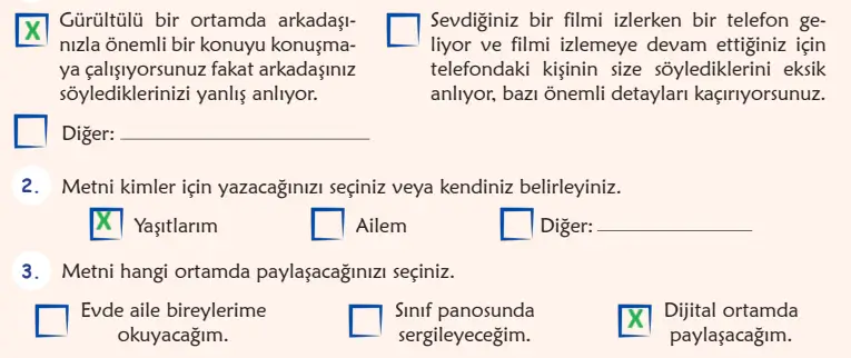 6. Sınıf Türkçe Ders Kitabı Sayfa 46 Cevapları İkinci Kitap