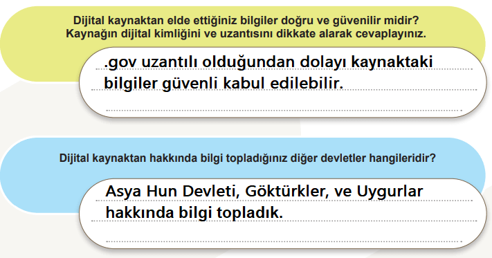 6. Sınıf Sosyal Bilgiler Ders Kitabı Sayfa 124-125-126-127. Cevapları 1. Kitap